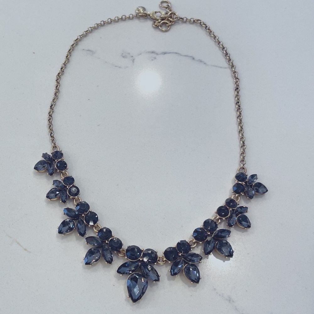 J Crew blue stone statement necklace